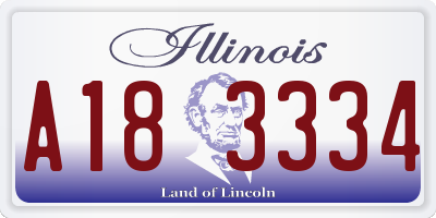 IL license plate A183334