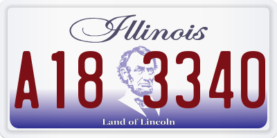 IL license plate A183340