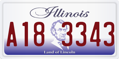 IL license plate A183343
