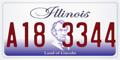 IL license plate A183344
