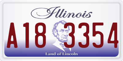 IL license plate A183354