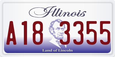 IL license plate A183355