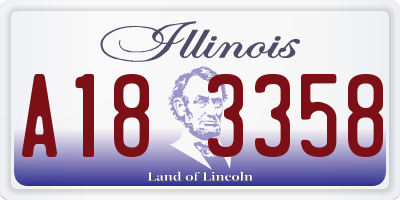 IL license plate A183358
