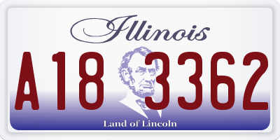 IL license plate A183362