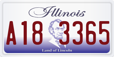 IL license plate A183365