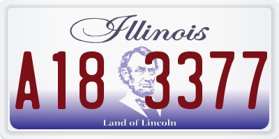 IL license plate A183377