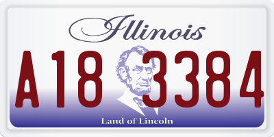IL license plate A183384