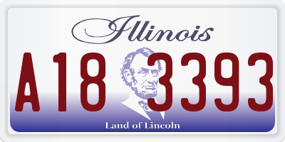 IL license plate A183393