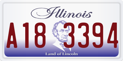 IL license plate A183394