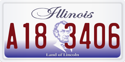 IL license plate A183406