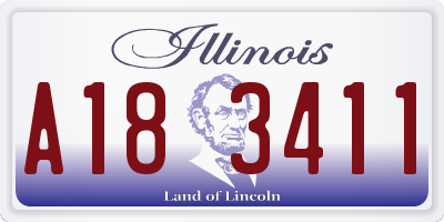 IL license plate A183411