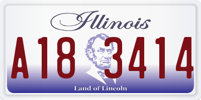 IL license plate A183414