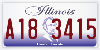 IL license plate A183415
