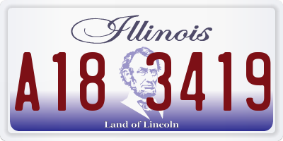 IL license plate A183419
