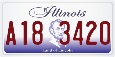 IL license plate A183420