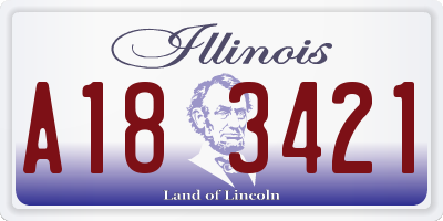 IL license plate A183421