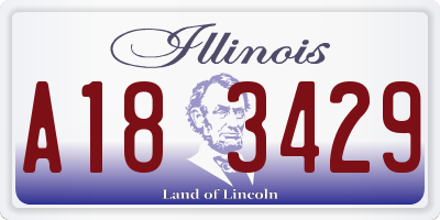 IL license plate A183429