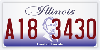 IL license plate A183430