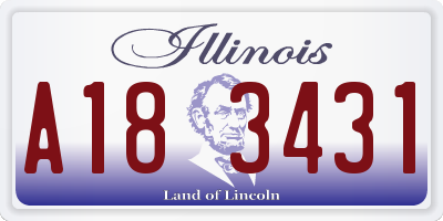 IL license plate A183431