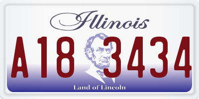 IL license plate A183434