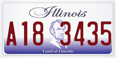 IL license plate A183435