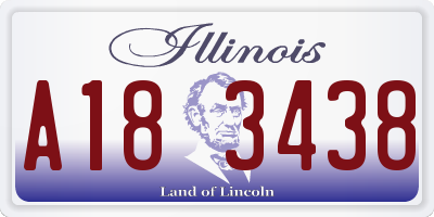 IL license plate A183438