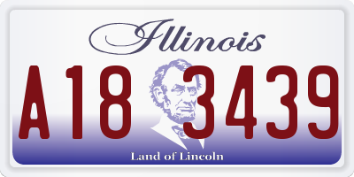 IL license plate A183439