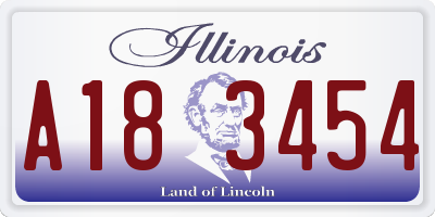 IL license plate A183454