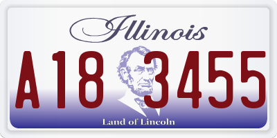IL license plate A183455