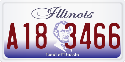 IL license plate A183466