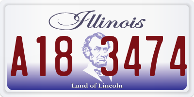 IL license plate A183474