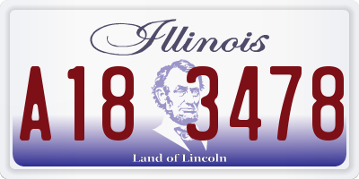 IL license plate A183478