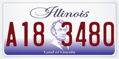 IL license plate A183480
