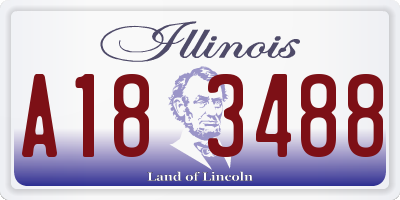 IL license plate A183488