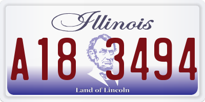 IL license plate A183494