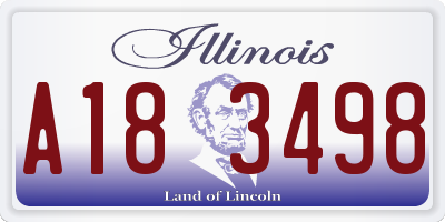 IL license plate A183498