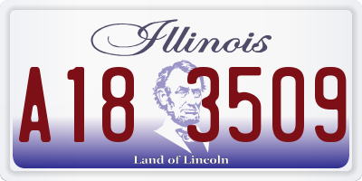 IL license plate A183509
