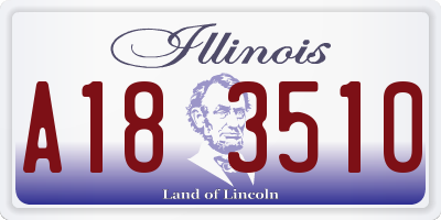 IL license plate A183510