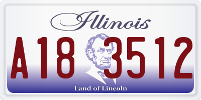 IL license plate A183512