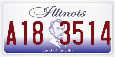 IL license plate A183514