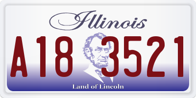 IL license plate A183521