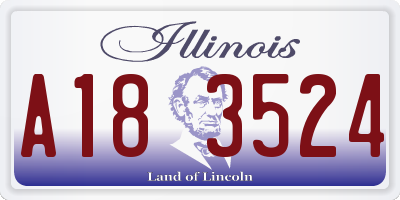 IL license plate A183524