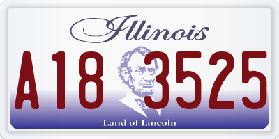 IL license plate A183525