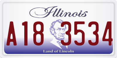 IL license plate A183534