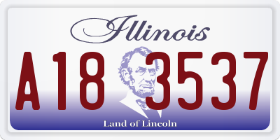 IL license plate A183537