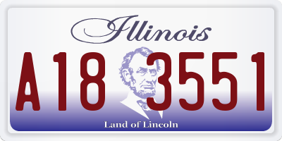 IL license plate A183551