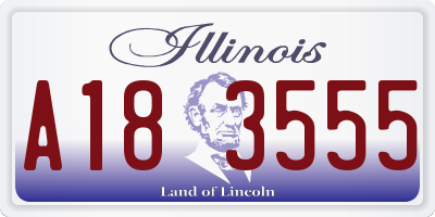 IL license plate A183555