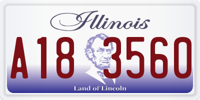 IL license plate A183560