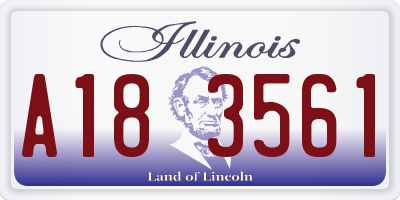 IL license plate A183561