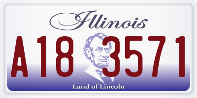 IL license plate A183571